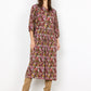 Marica AOP Pink & Brown Dress
