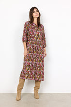 Load image into Gallery viewer, Marica AOP Pink &amp; Brown Dress