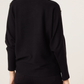 Cassi Pearl Bow V Neck Jumper Black