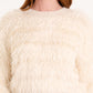 Molly Sparkle and Fluffy Crew Neck Jumper Stone