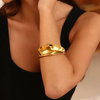 Inward Cuff Bracelet Gold