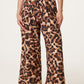 Leopard Print Wide Leg Trousers