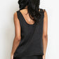 Satin Vest Top Black