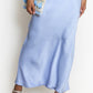 Satin Slip Skirt Blue
