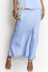 Satin Slip Skirt Blue