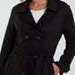 Eva Black Suede Trench Coat