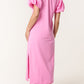 Jess T Shirt Midi Dress Pink