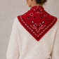 Bandana Slip Through Scarf Red