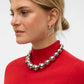 Gold Needle Funnel Neck Jumper Red