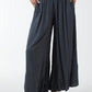 Mandy Wide Leg Culotte Trousers Charcoal Grey