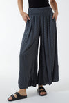 Mandy Wide Leg Culotte Trousers Charcoal Grey