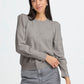 Manina Structure Cardigan Mid Grey Melange