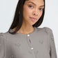Manina Structure Cardigan Mid Grey Melange