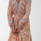 Trudy Floral Midi Dress Pink