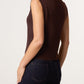 Tina Knitted Vest Top Brown