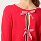 Chloe Gingham Bow Jumper Red