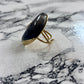 Resin Stone Ring Black