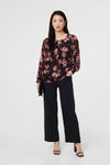 Isabella Pink Floral Chiffon Top