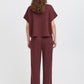 Putsi Wide Leg Trousers Burgundy
