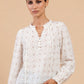 White Jacquard Cotton Shirt