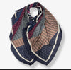 Patterned Scarf Navy Blue
