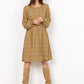 Tamra 3 Knee Length Smock Dress Mustard