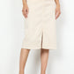 Erna 22 Cream Denim Midi Skirt