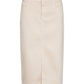 Erna 22 Cream Denim Midi Skirt