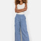 Dilys Blue Pinstripe Cargo Trousers