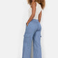 Dilys Blue Pinstripe Cargo Trousers