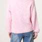 Sarah Gold Shell Button Cardigan Pink