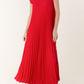 Genna Pleated Dress Red