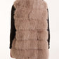 Jemma Faux Fur Pelted Gilet Mocha