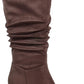 Imelda Faux Suede Block Heel Knee High Boots