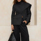 Sue Shawl Collared Blazer Black