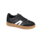Jet Black and White Trainers