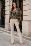 Sara Camouflage Jacket Brown