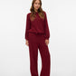 Hali Wide Leg Trousers Burgundy