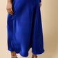 Floriane Cobalt Blue Satin Skirt