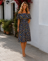 Leona Dress Navy Floral