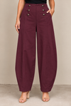Carla Barrel Leg Jean Burgundy