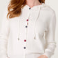 Jan Button Down Hooded Cardigan Ivory