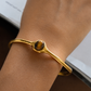 Oval Gemstone Cuff Bracelet Tigers Eye