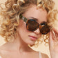 Luxe Zeilia Tortoiseshell and Olive Sunglasses by Powder