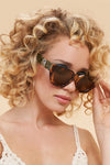 Luxe Zeilia Tortoiseshell and Olive Sunglasses by Powder