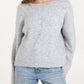 Grey Sequin Bow Reversible Jumper
