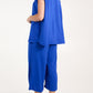 Lorrie Crop Trousers and Top Royal Blue