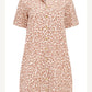 Zoe Mini Shirt Dress Stone Classic Leopard