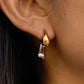 Mix Metal Teardrop Earrings