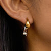 Mix Metal Teardrop Earrings
